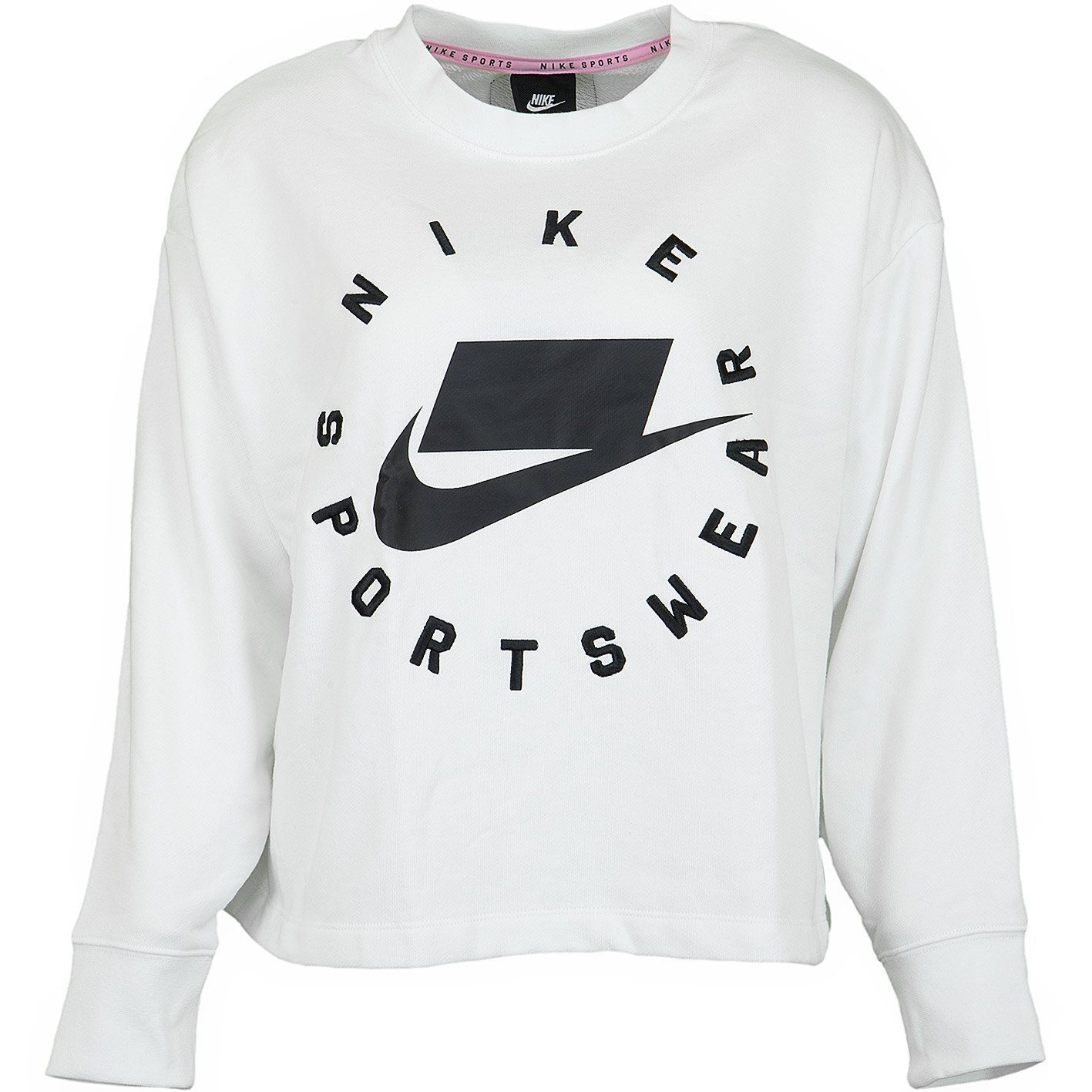 Nike Damen Sweatshirt Boyfriend French Terry weiÃ/schwarz - hier bestellen!