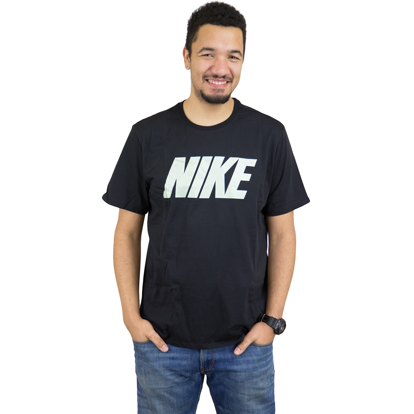 Nike T-Shirt Block schwarz/volt - hier bestellen!