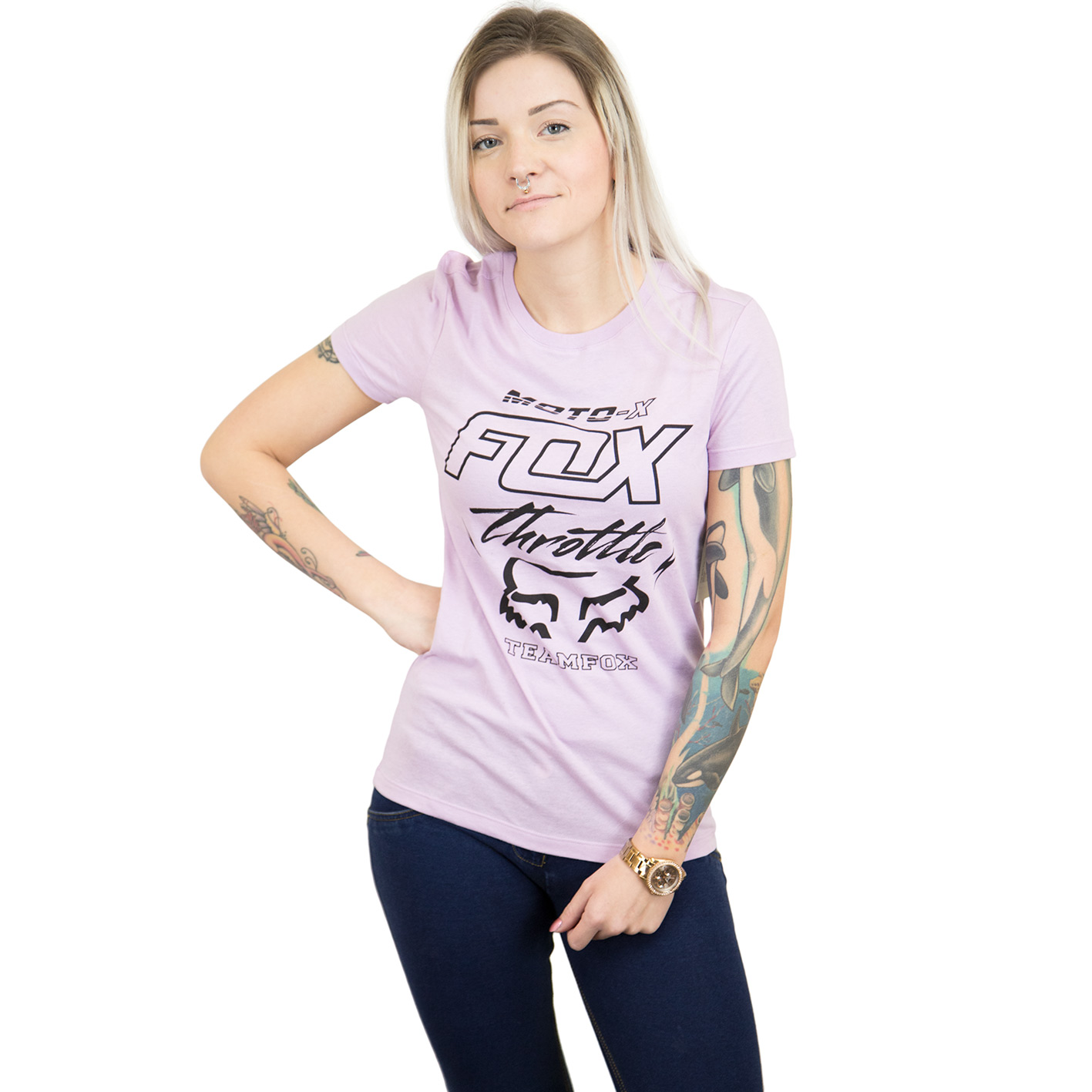 ☆ Fox Damen T-Shirt Throttle Maniac lila - hier bestellen!