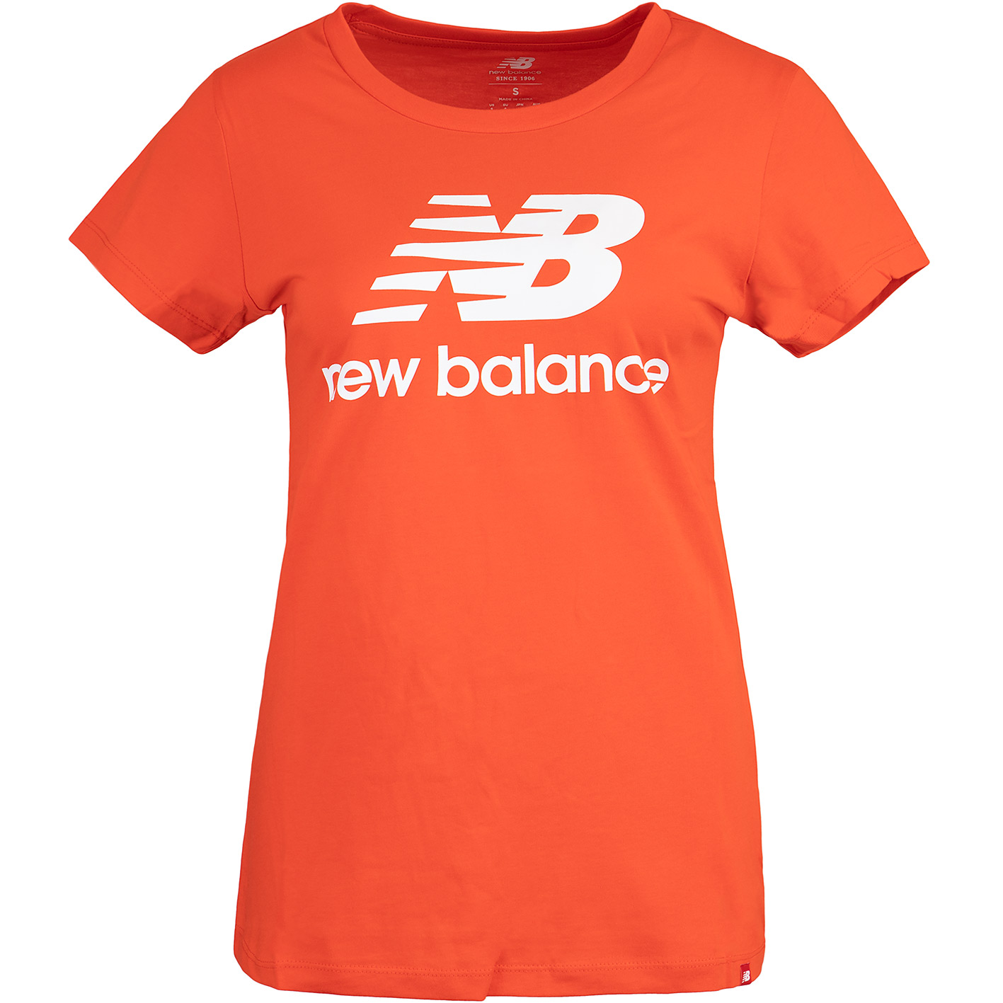 New Balance Essentials Stacked Logo Women T-Shirt orange - hier bestellen!