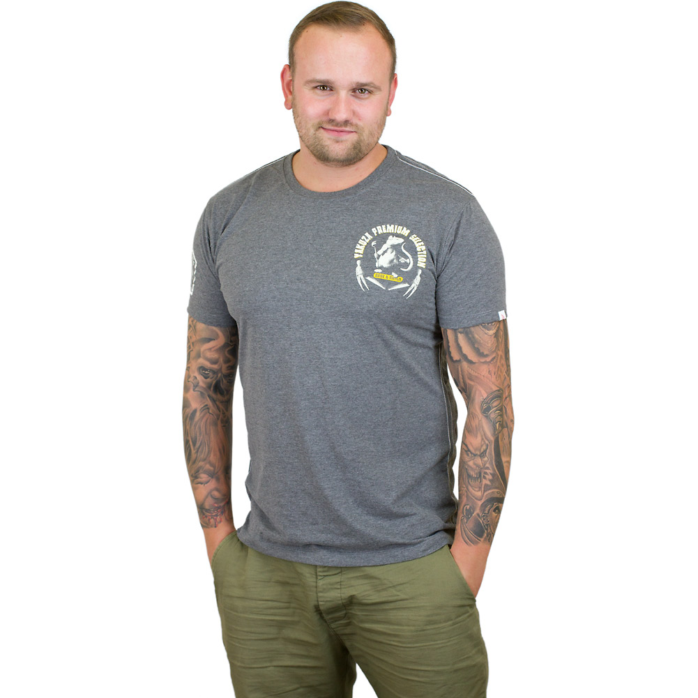 Yakuza Premium Herren T-Shirt 3900 - Olivgrau Mit Baseball Print