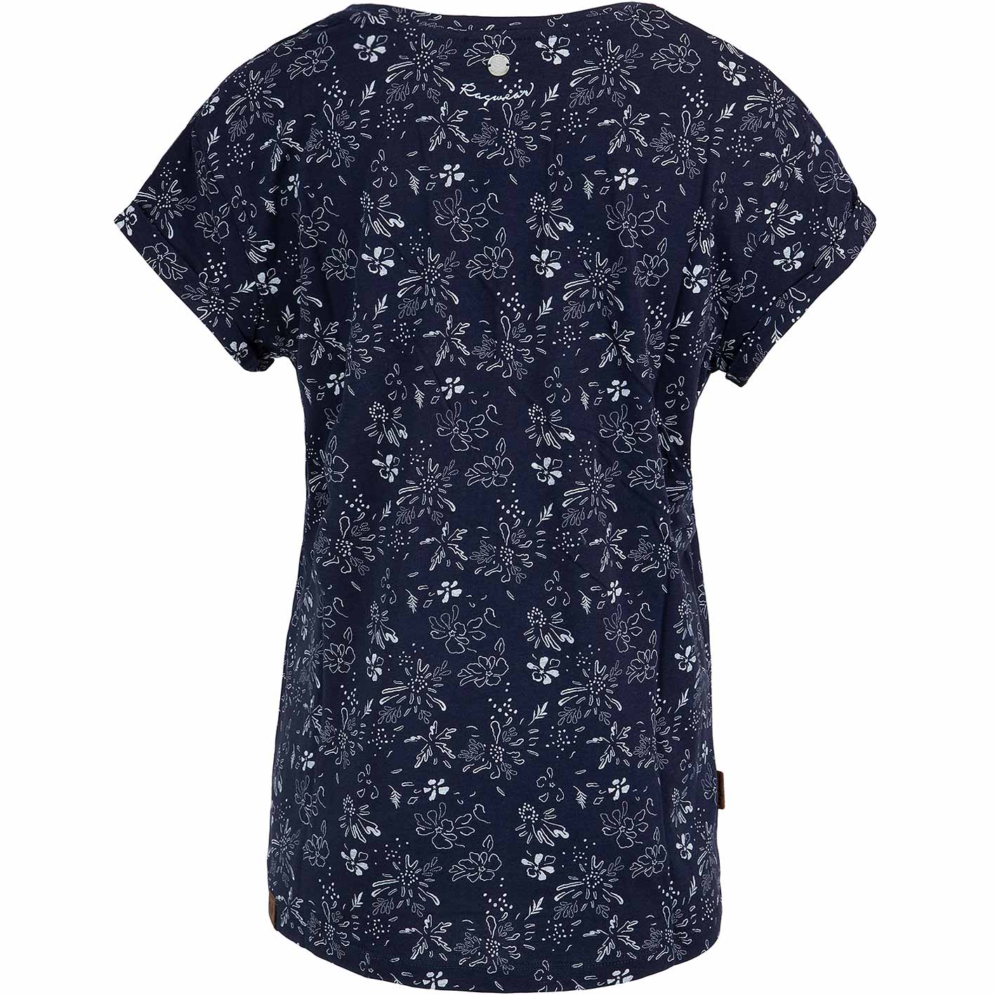 Ragwear Salty Print Organic Top Donna – Scollo A Y Con Bottoni, Stampa Full, Orlo Elastico, Vegano
