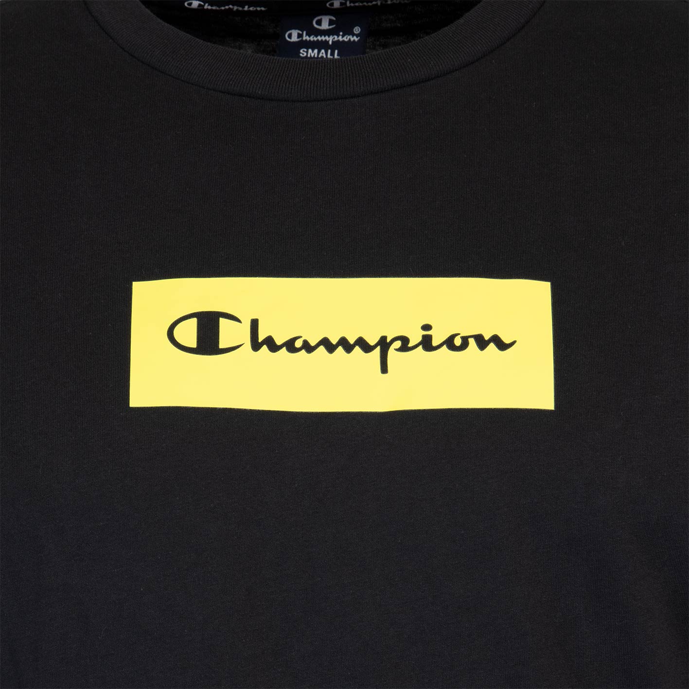 ☆ Champion American Logo T-Shirt hier - schwarz/gelb bestellen