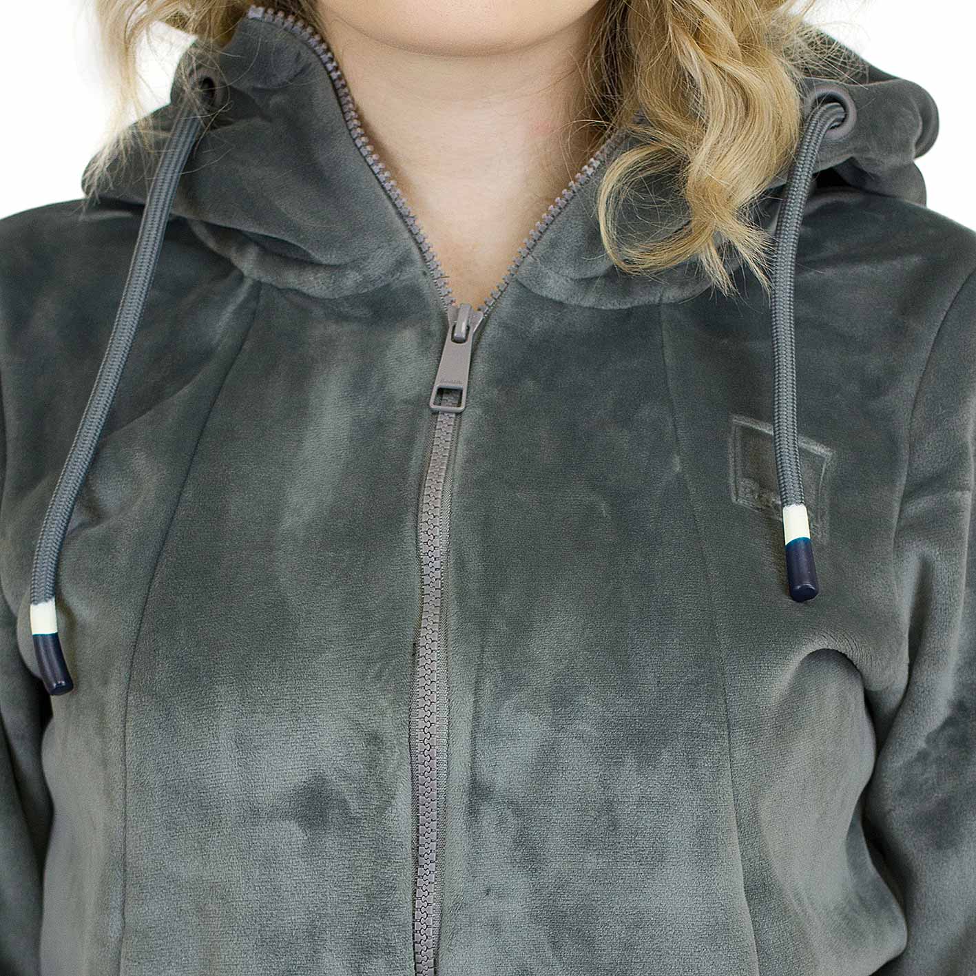 Bench Damen ZipHoody Heritage Fleece Zip grau hier bestellen!