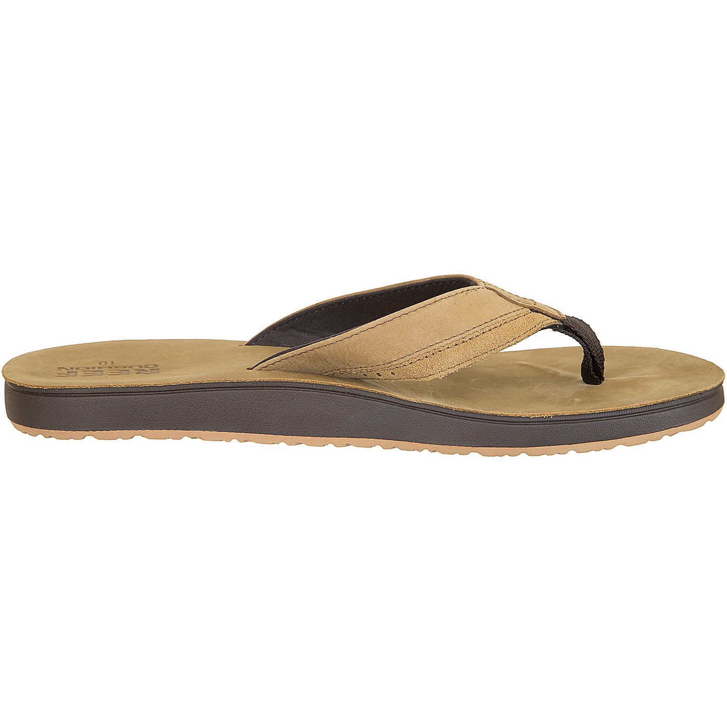 Reef FlipFlop Cushion Contoured Leather hellbraun hier bestellen!