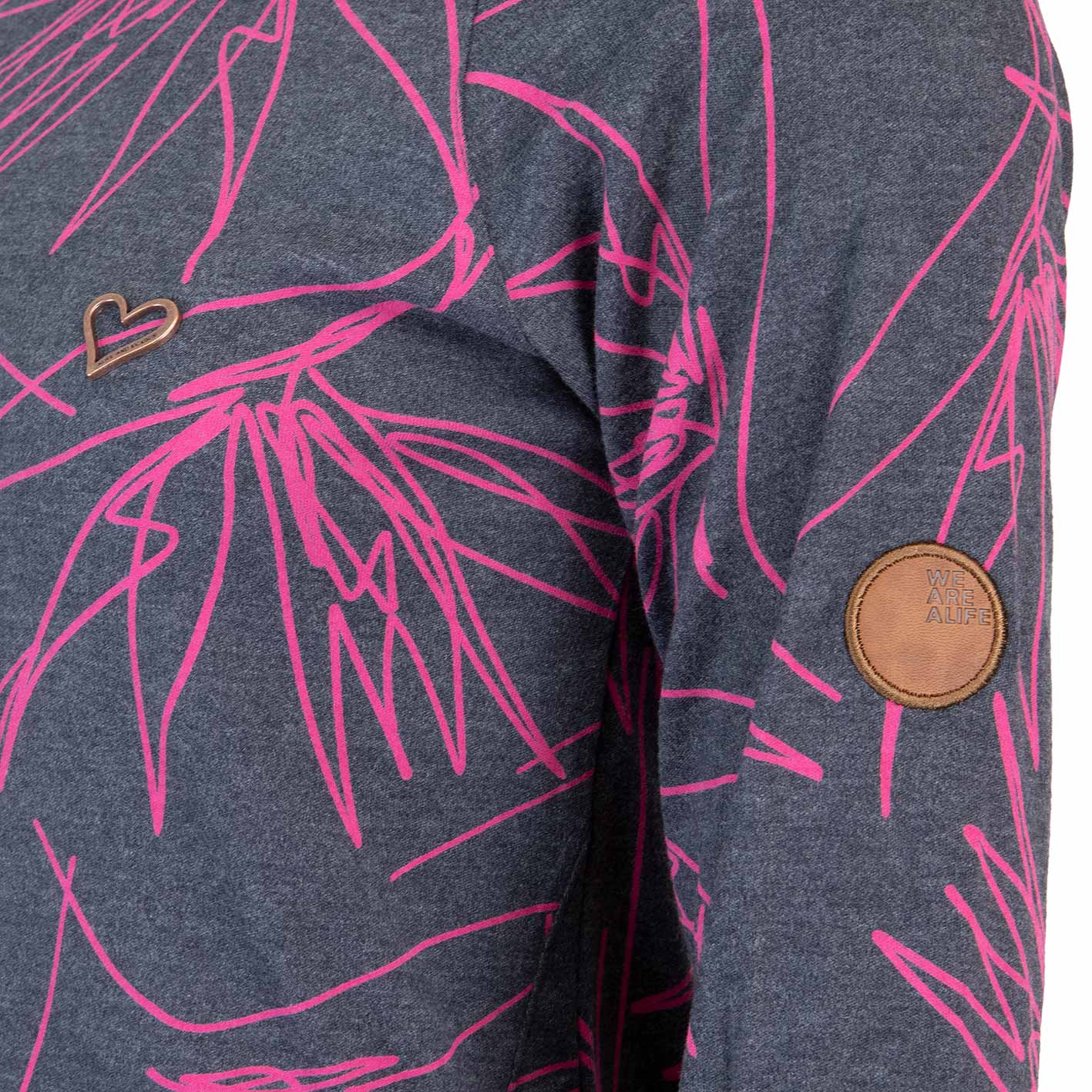 ALIFE And Kickin BernadetteAK A Felpa Con Cappuccio Lunga Donna - Leggera, Con Zip E Tasche, Mix Cotone E Poliestere, Colori Alla Moda