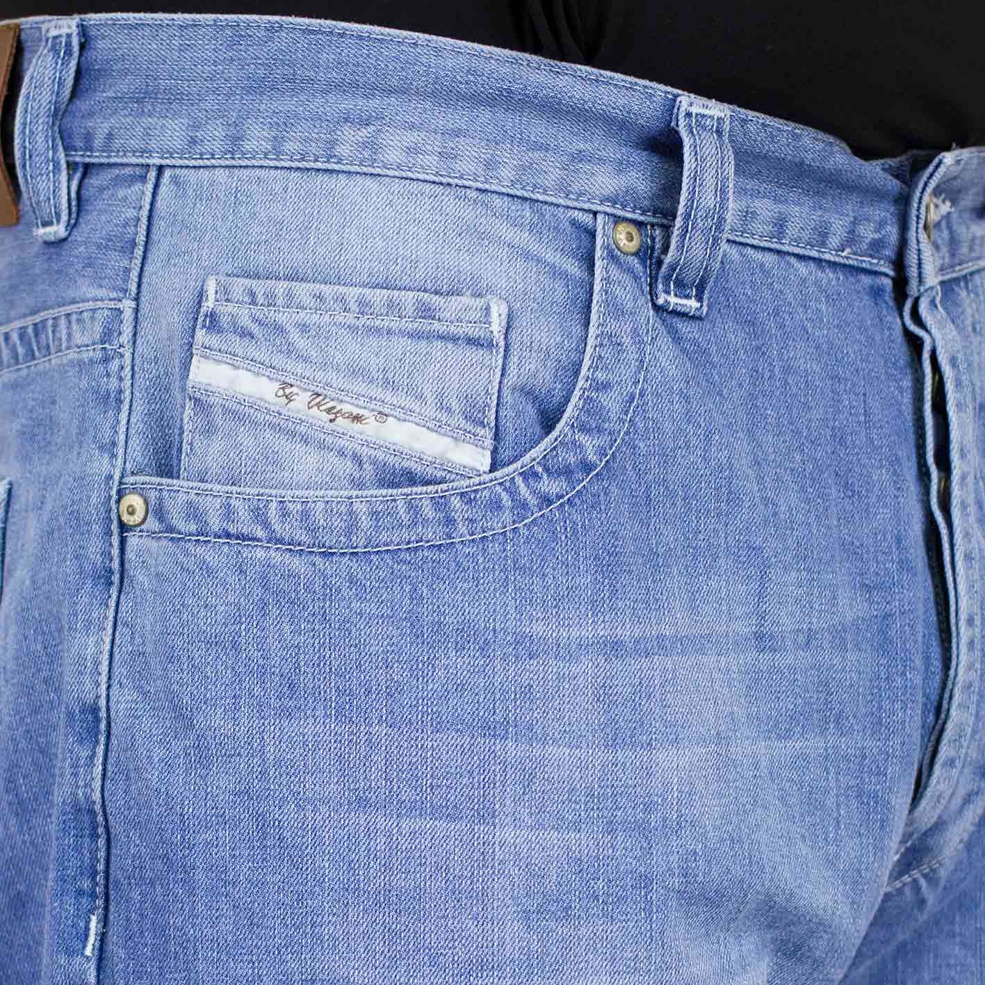 Jeans Uomo Viazoni, Cotone, Colore Azzurro (Hellblau), Vita 36 Lunghezza 32, Lavabile In Lavatrice