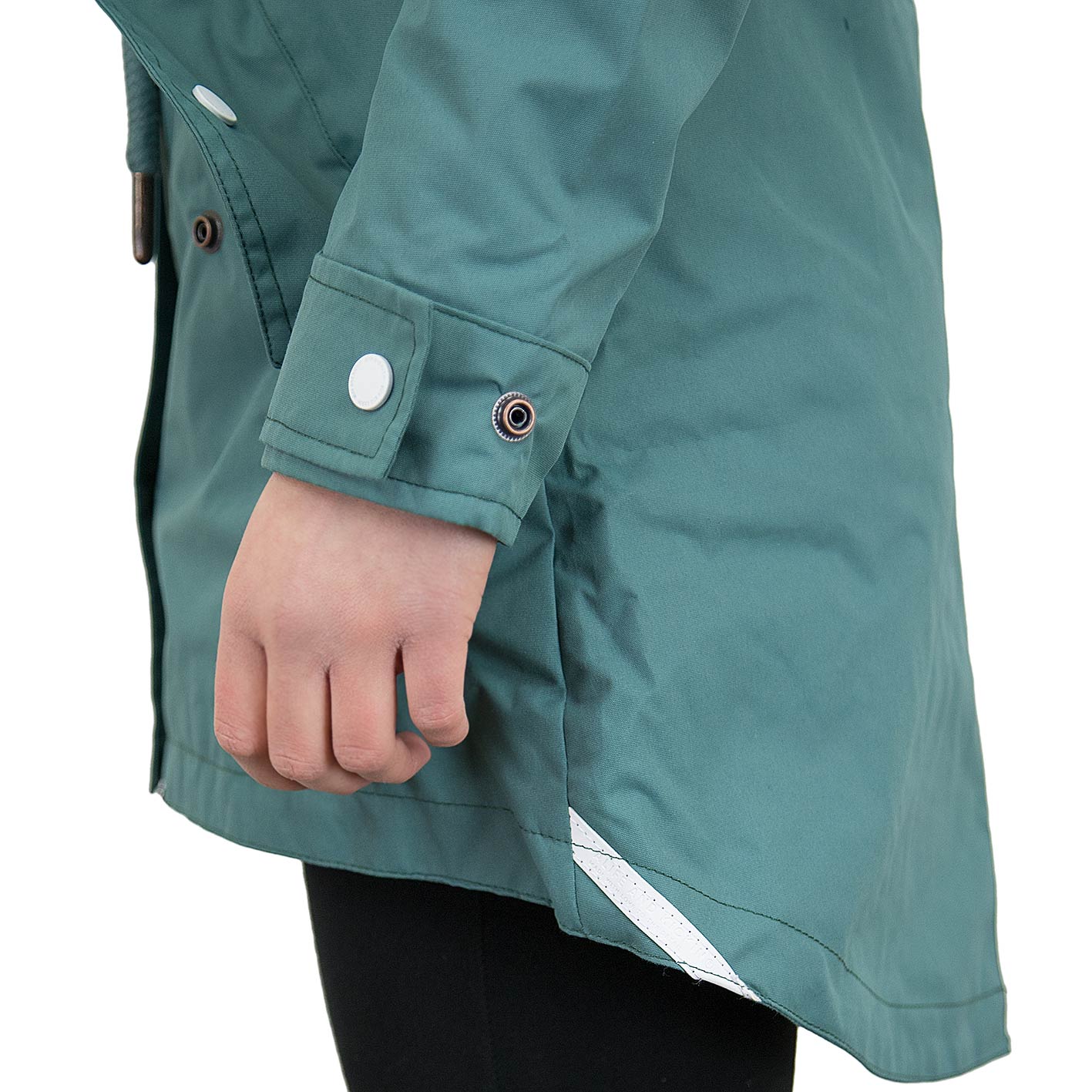 Übergangsjacke Damen Große Größen - Langer Kapuzenmantel Mit Taschen